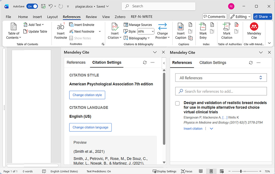 Mendeley Citation Tool