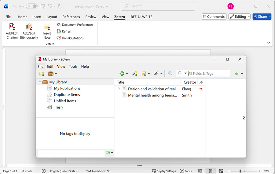 Zotero Citation Tool
